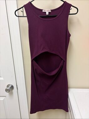 Cutout Mini Dress in Plum -